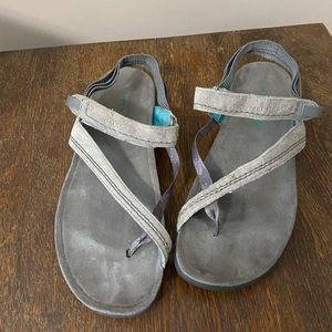 MERRELL Drizzle Womens Gray Leather Sandal sz 11